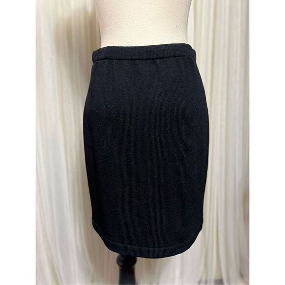 Black Santana Knit Straight Skirt Size Small - Picture 2 of 3